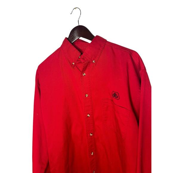 Vtg PIONEER SEEDS Shirt Mens Large Tall Blue Generation RED Long Sleeve‎ USA - Picture 2 of 3